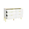 Credenza moderna Merax con 6 cassetti in bianco e oro, Anteprima dell’immagine prodotto 13