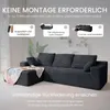 Couch L-Form,Sofa Links Samtstoff Vierersofa mit Produktbild-Vorschau 6