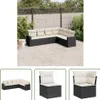 The Living Store 6-tlg. Garten-Sofagarnitur mit Kissen Produktbild-Vorschau 1