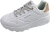 A single white Skechers sneaker with tan accents is shown against a white background. Voir les images du produit