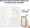 A smart thermostat display with a smartphone showing its app interface. Podgląd zdjęcia produktu
