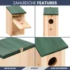 DELUKE® Vogelhaus zum Aufhängen - 4er Set | Nistkasten für Produktbild-Vorschau 5