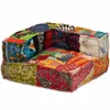 vidaXL 4-Sitzer Modularer Pouf Patchwork Stoff Produktbild-Vorschau 11