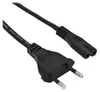 A black power cord with two different plugs. Produktbild-Vorschau