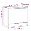 vidaXL Armoire à chaussures Chêne Sonoma 80x34x63 cm Bois Voir les images du produit 9