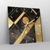 Wanduhr - Quadrat - Glasuhr - Golden Schwarz Figuren - Produktbild-Vorschau 4