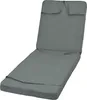 A gray chaise lounge cushion on a white background. Produktbild-Vorschau