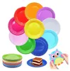 DIY Bunt Pappteller, 100 Stück Bunt Party Pappteller, Rund Produktbild-Vorschau 1