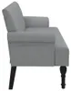 vidaXL Lavice s opěradlem světle šedá 120x62x75,5 cm látka Náhled obrázku produktu 4