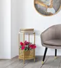 Runder weißer und goldener TABLE BASKET Tisch Produktbild-Vorschau 6