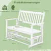 GOPLUS Gartenbank 2 Sitzer, Schaukelbank aus Massivholz bis Produktbild-Vorschau 5