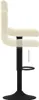 A side view of a cream-colored bar stool with a black base and adjustable height mechanism. Náhled obrázku produktu