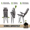 BigDean Bequemer Campingstuhl faltbar Rückenlehne Produktbild-Vorschau 4