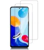 Two screen protectors are shown, one placed on top of a smartphone screen. Produktbild-Vorschau