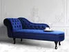 BELIANI Chaiselongue Linksseitig Dunkelblau Samtstoff Produktbild-Vorschau 2
