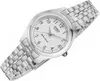 A close-up studio shot of a silver Casio women's watch with a white face and a metal band, presented on a white background. Anteprima dell’immagine prodotto