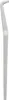 A single, white, dental interdental brush with a tufted head. Produktbild-Vorschau