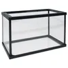 An empty glass aquarium tank with a black frame. Produktbild-Vorschau
