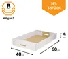 KAPAK 5er Kuchen Tray Rechteckig Weiß 60x40x9 cm Produktbild-Vorschau 2