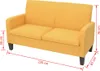 vidaXL Pohovka pro 2 osoby 135x65x76 cm žlutá Náhled obrázku produktu 3