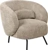 BELIANI Sessel Taupe aus Bouclé Stoff Schwarze Beine Produktbild-Vorschau 3