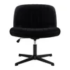 A black office chair with a channeled back and seat, on a white background. Voir les images du produit