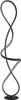 A black, modern floor lamp with a swirling, ribbon-like design. Produktbild-Vorschau