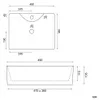 NEL 80 Badkamerkast met wastafel, WIT, hangend, 2 lades, 80 Productafbeelding-voorbeeld 7