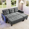 Merax L-Form Schlafsofa mit LED-Beleuchtung, modulares Produktbild-Vorschau 2