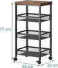 Relaxdays 4052025847760, 4 pół., Czarny, Brązowy, 5 kg, 4 Podgląd zdjęcia produktu 4
