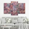 Triptychon auf leinwand sternmosaik 90x60 cm Feeby rot Produktbild-Vorschau 2