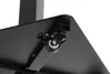 Close-up of a caster wheel attached to the underside of a black desk or table. Anteprima dell’immagine prodotto