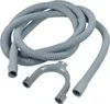 A gray corrugated drain hose and a U-shaped hose guide for a washing machine are shown against a white background. Produktbild-Vorschau