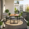 ML-Design Gartenstühle 6er Set mit Armlehnen Dunkelgrau Produktbild-Vorschau 8