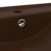 vidaXL Lavabo con foro per rubinetto opaco marrone scuro Anteprima dell’immagine prodotto 5
