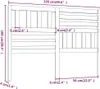 The Living Store Kopfteil Grau 126x4x100 cm Massivholz Produktbild-Vorschau 6