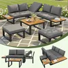 Premium Gartenlounge Set 6-teilig verstellbar – Ecksofa Produktbild-Vorschau 1
