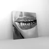 Bild auf Leinwand - Leinwandbild - Lippen Gesicht weiblich Produktbild-Vorschau 4