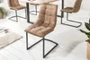 riess-ambiente Design Freischwinger Stuhl MIAMI taupe braun Produktbild-Vorschau 3