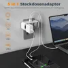 TESSAN Mehrfachstecker 3 Fach Steckdosenadapter mit 1 USB C Produktbild-Vorschau 2