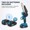 Mini kettingzaag accu 21V met automatische kettingsmering, Productafbeelding-voorbeeld 7