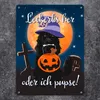 Leckerlis her oder ich pupse Halloween Metallschild XXL in Produktbild-Vorschau 2