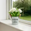 Fleurs artificielles en pot Relaxdays, lot de 3 plantes Voir les images du produit 3