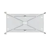 A top-down view of a disassembled baby travel cot frame. Produktbild-Vorschau