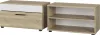 A two-piece furniture set, consisting of a cabinet with a drawer and a shelving unit, displayed against a white background. Produktbild-Vorschau