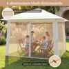 Gazebo COSTWAY 4x4 m, gazebo pieghevole pop-up con 4 Anteprima dell’immagine prodotto 5