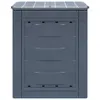 vidaXL Compostiera da giardino grigia 60 x 60 x 73 cm 260 L Anteprima dell’immagine prodotto 9