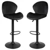 lot de 2 tabourets de bar pivotants avec dossier Velvet Voir les images du produit 1
