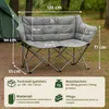 BigDean Campingstuhl faltbar 2 Personen 300kg belastbar Produktbild-Vorschau 3