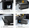 Vozík na nářadí s 10 přihrádkami - černý Náhled obrázku produktu 5